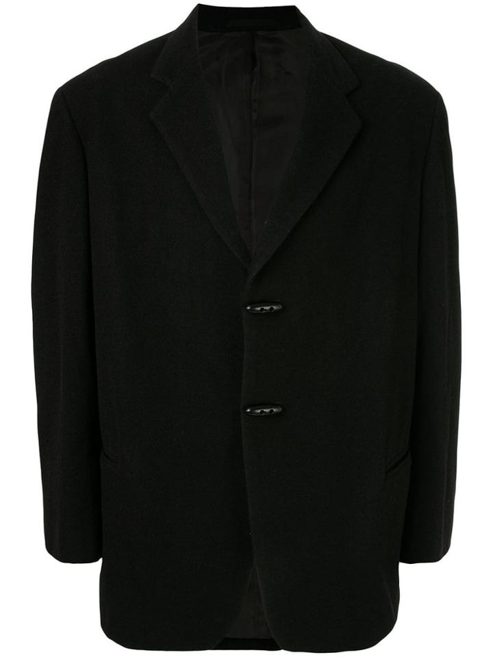 Yohji Yamamoto Vintage Toggle Loose Blazer - Black
