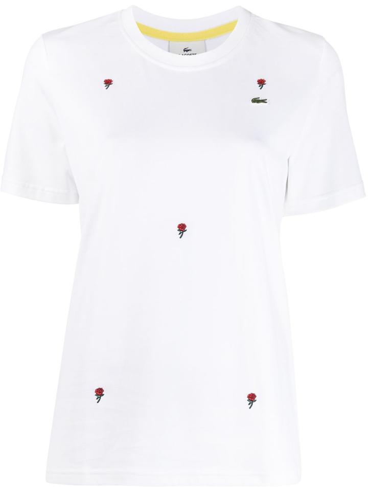 Lacoste Live Embroidered Cotton T-shirt - White