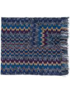 Missoni Zig-zag Knit Scarf, Men's, Nylon/wool