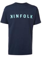 Kinfolk Logo Print T-shirt, Men's, Size: Large, Blue, Cotton