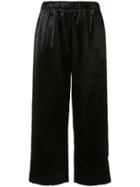 Comme Des Garçons Velvet Cropped Trousers - Black