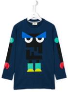 Fendi Kids 'monster' T-shirt, Boy's, Size: 9 Yrs, Blue