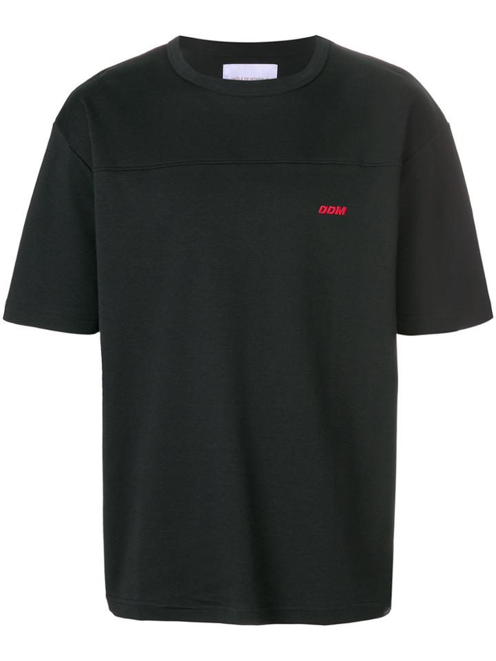 Drôle De Monsieur Crew Neck Logo T-shirt - Black