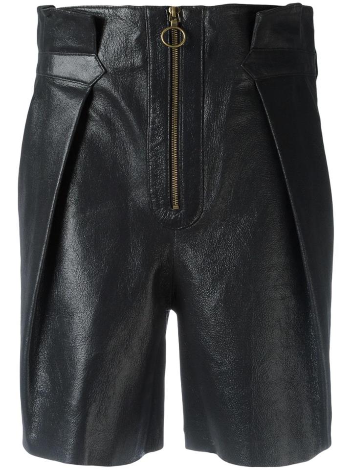 Philosophy Di Lorenzo Serafini High-rise Leather Shorts - Black
