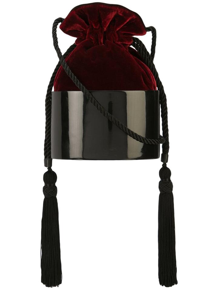 Hunting Season Tassel Detail Bucket Bag - Red