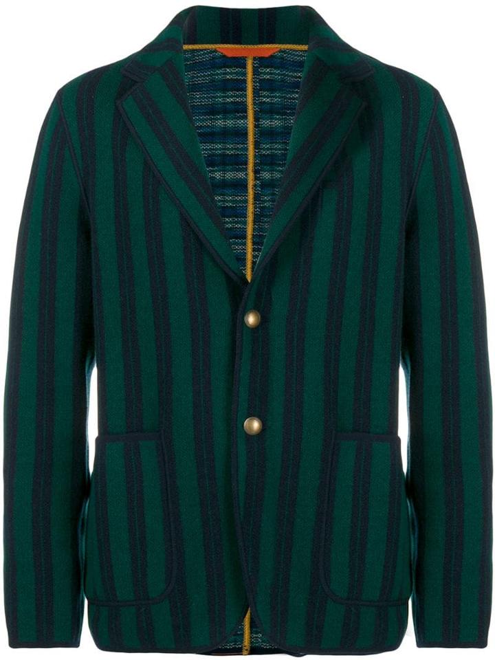 Missoni Striped Single-breasted Blazer - Green
