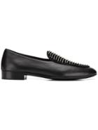 Giuseppe Zanotti Design Spike Detail Loafers - Black