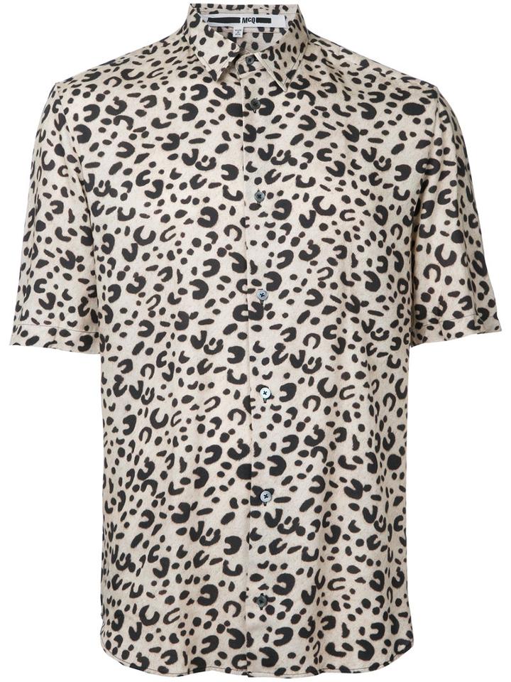 Mcq Alexander Mcqueen - Leopard Print Shirt - Men - Viscose - 46, Nude/neutrals, Viscose