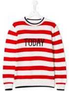 Alberta Ferretti Kids Today Striped Sweater - Red