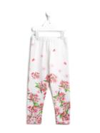 Moncler Kids Floral Print Trousers, Girl's, Size: 10 Yrs, White