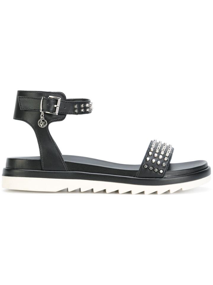 Armani Jeans Chunky Sole Studded Sandals - Black