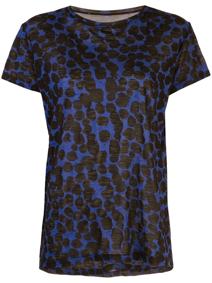 Proenza Schouler Painted Dot Short Sleeve T-shirt - Black