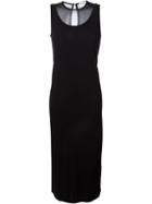 Dkny Sheer Layer Tank Dress, Women's, Size: Large, Black, Viscose