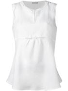 Hemisphere Sleeveless Top, Women's, Size: Large, White, Linen/flax