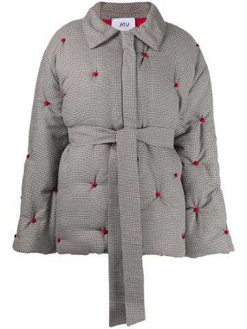 Atu Body Couture Oversized Quilted Coat - Grey