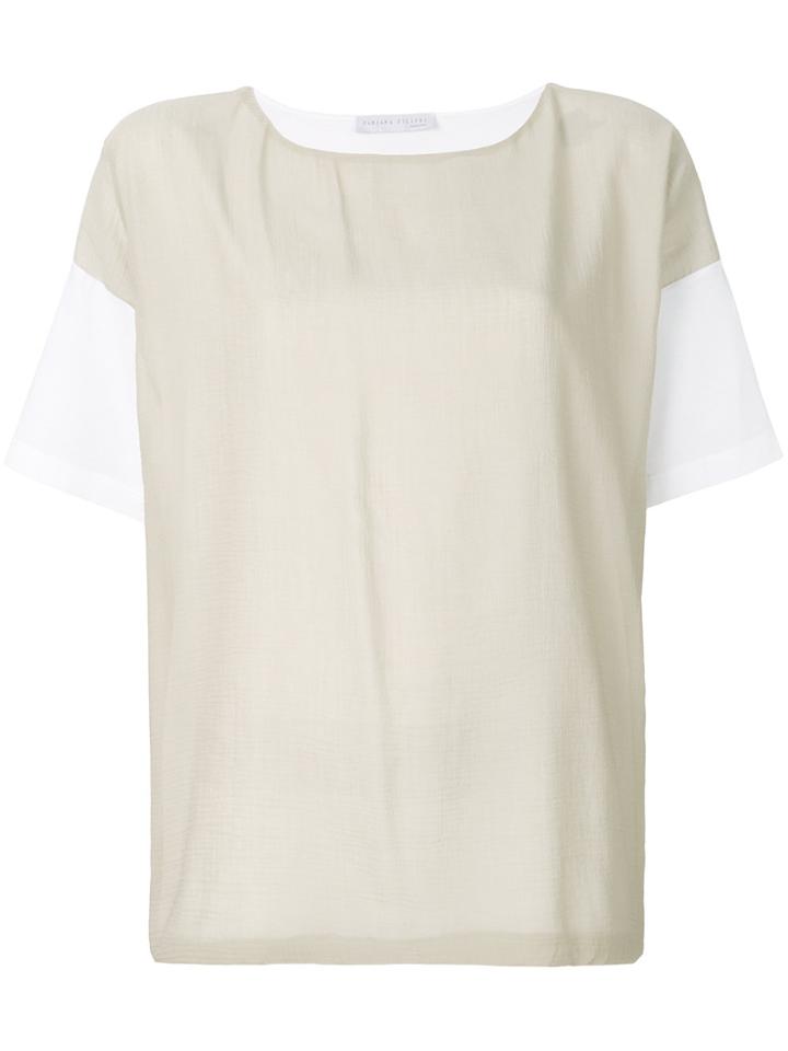 Fabiana Filippi Contrast Sleeves T-shirt - Nude & Neutrals