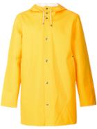 Stutterheim Hooded Raincoat - Yellow & Orange