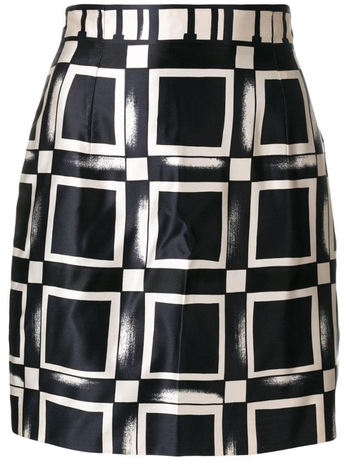 Versace Pre-owned Optical Print Mini Skirt - Black