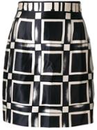 Versace Pre-owned Optical Print Mini Skirt - Black