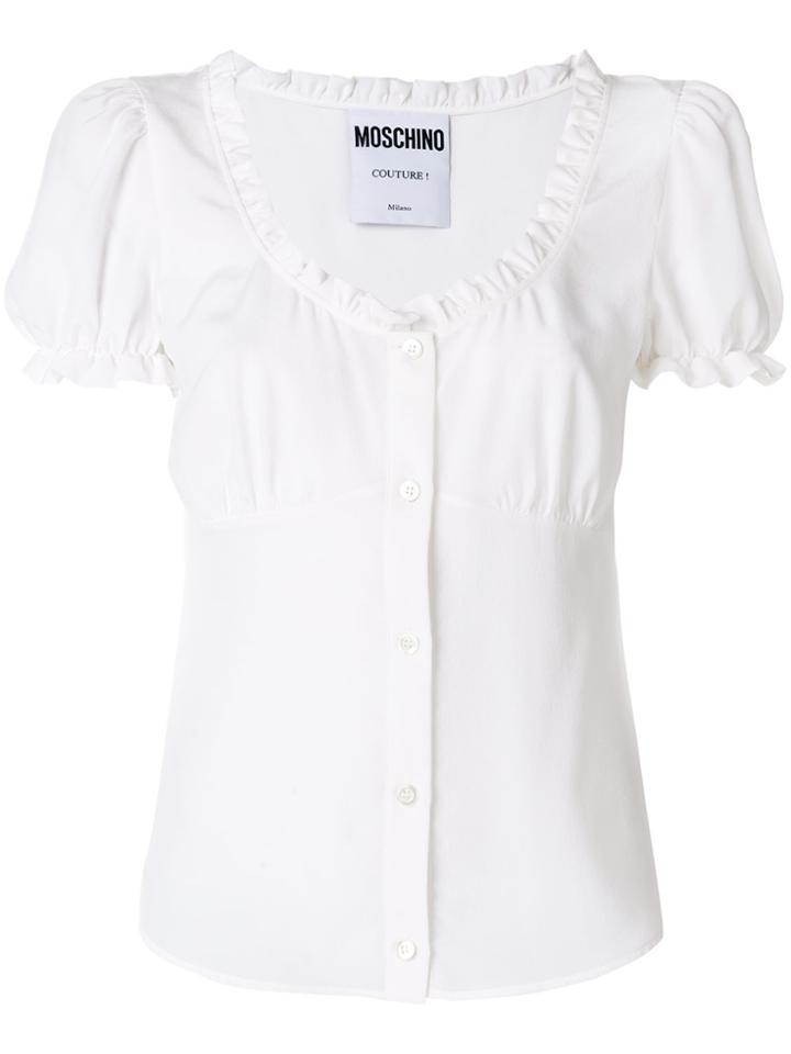 Moschino Ruffled Corset Blouse - White
