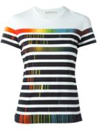 Mary Katrantzou Rainbow Stripe Print T-shirt, Women's, Size: S, White, Cotton/spandex/elastane