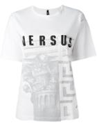 Versus Logo Print T-shirt, Women's, Size: Medium, White, Cotton