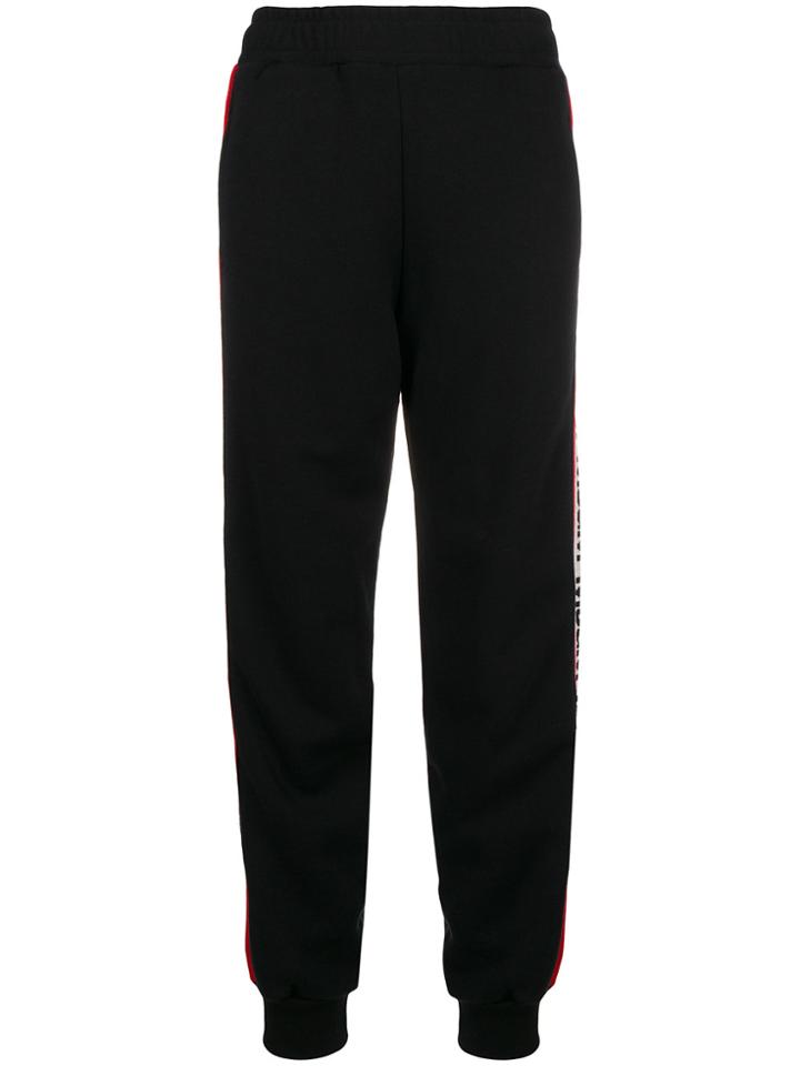 Msgm Logo Stripe Track Pants - Black