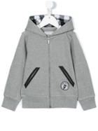 John Galliano Kids Hooded Zip Up Sweater, Boy's, Size: 12 Yrs, Grey