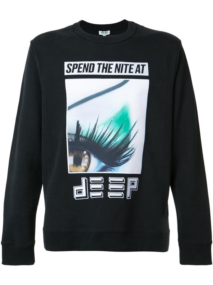 Kenzo Printed Sweatshirt, Men's, Size: Large, Black, Cotton