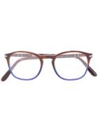 Persol Oval Frame Glasses - Brown