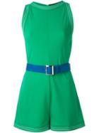 Dsquared2 Belted Playsuit, Women's, Size: M, Green, Viscose/calf Leather