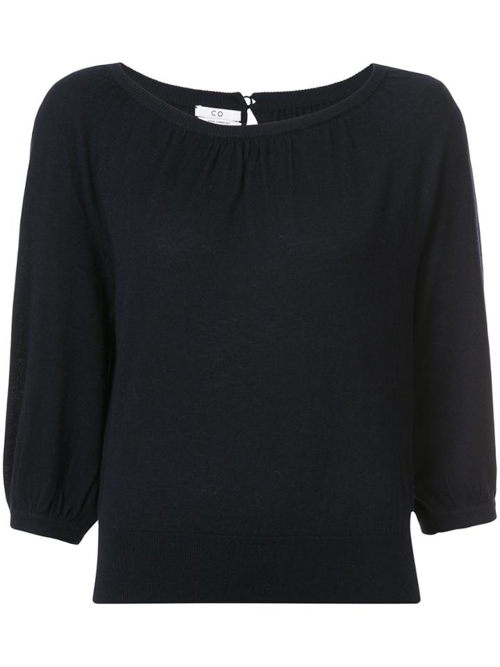 Co Cropped Sweater - Blue