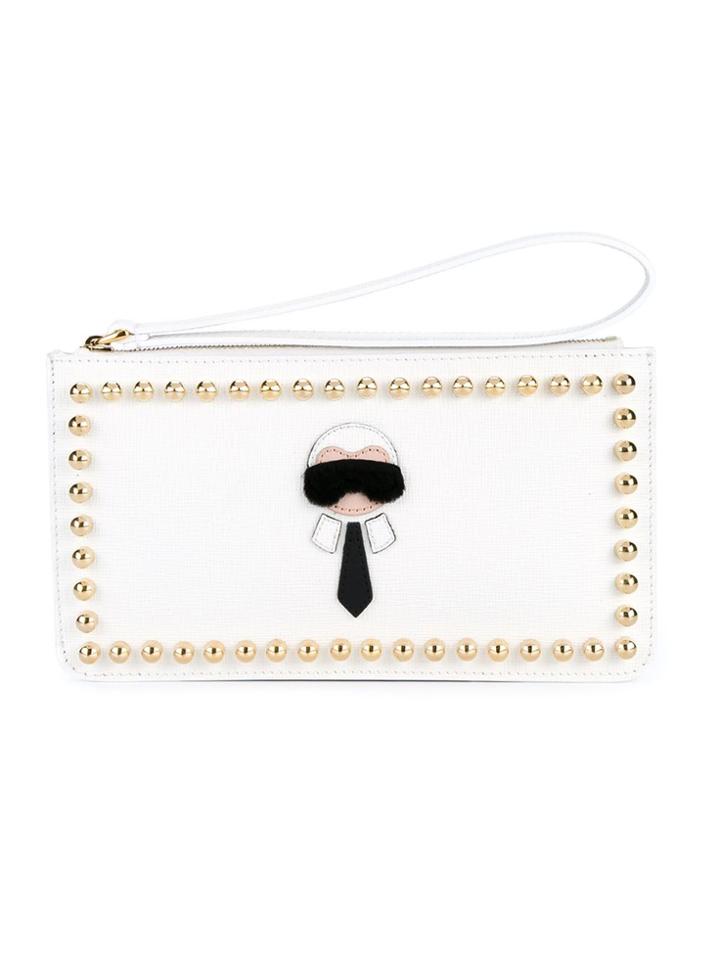 Fendi Karlito Pouch - White