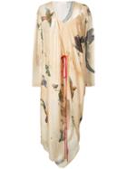 Vionnet Printed Wrap Dress - Neutrals