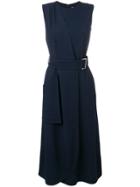 Victoria Beckham Sleeveless Belted Flare Dress - Blue