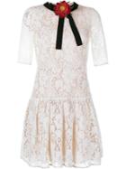 Gucci Lace Mini Dress, Women's, Size: 44, White, Cotton/polyamide/viscose/spandex/elastane