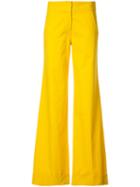 Derek Lam - Elongated Flared Trousers - Women - Cotton/elastodiene - 42, Yellow/orange, Cotton/elastodiene