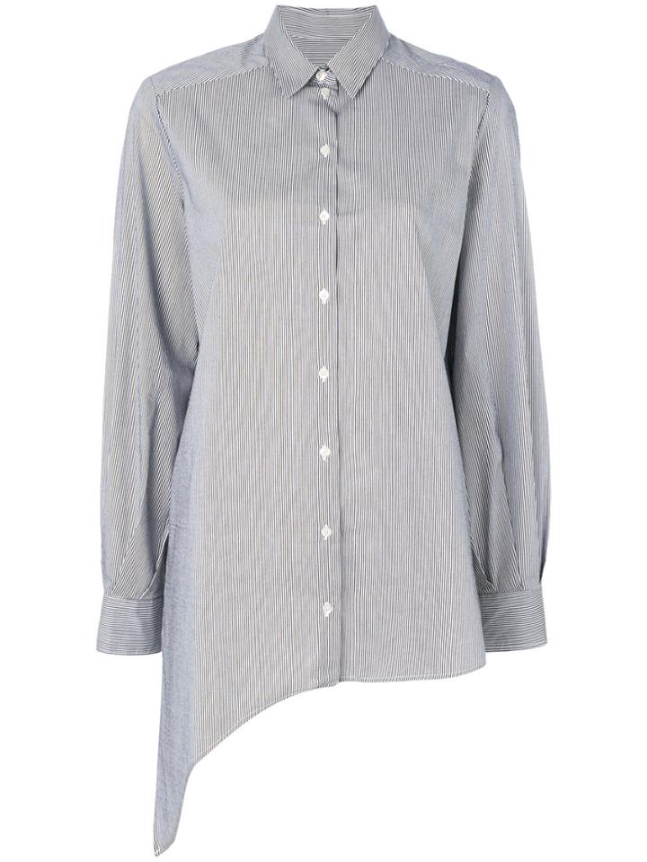 Iro Striped Asymmetric Shirt - Grey