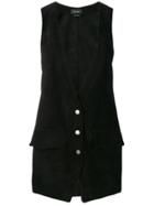 Isabel Marant Tailored Leather Vest - Black