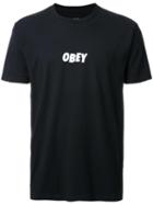 Obey Logo Print T-shirt, Men's, Size: Medium, Black, Cotton