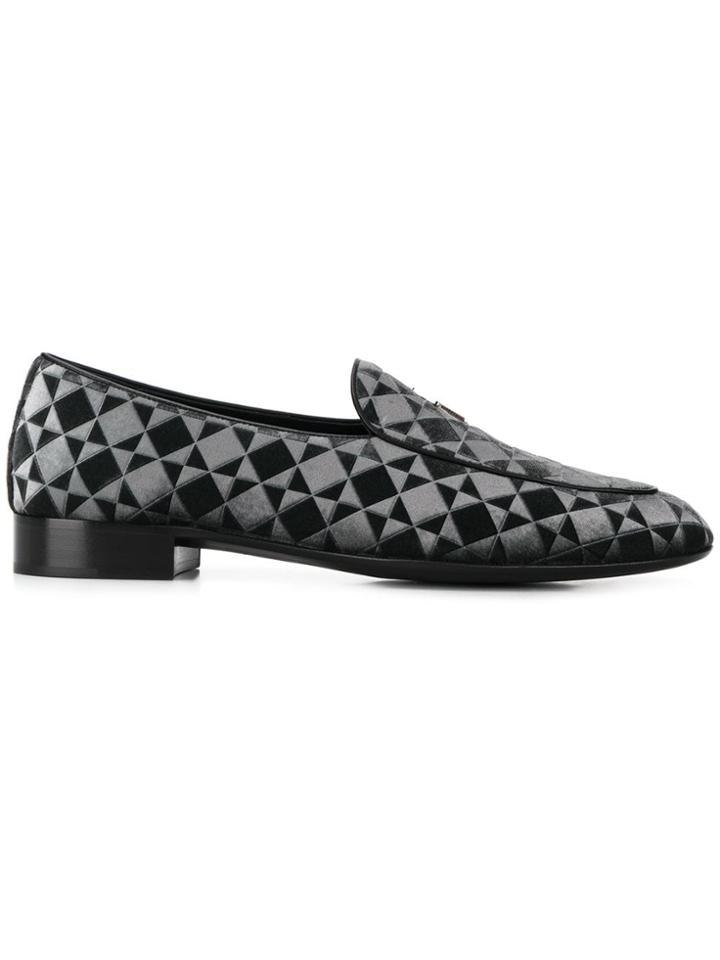 Giuseppe Zanotti Design Geometric Print Loafers - Grey