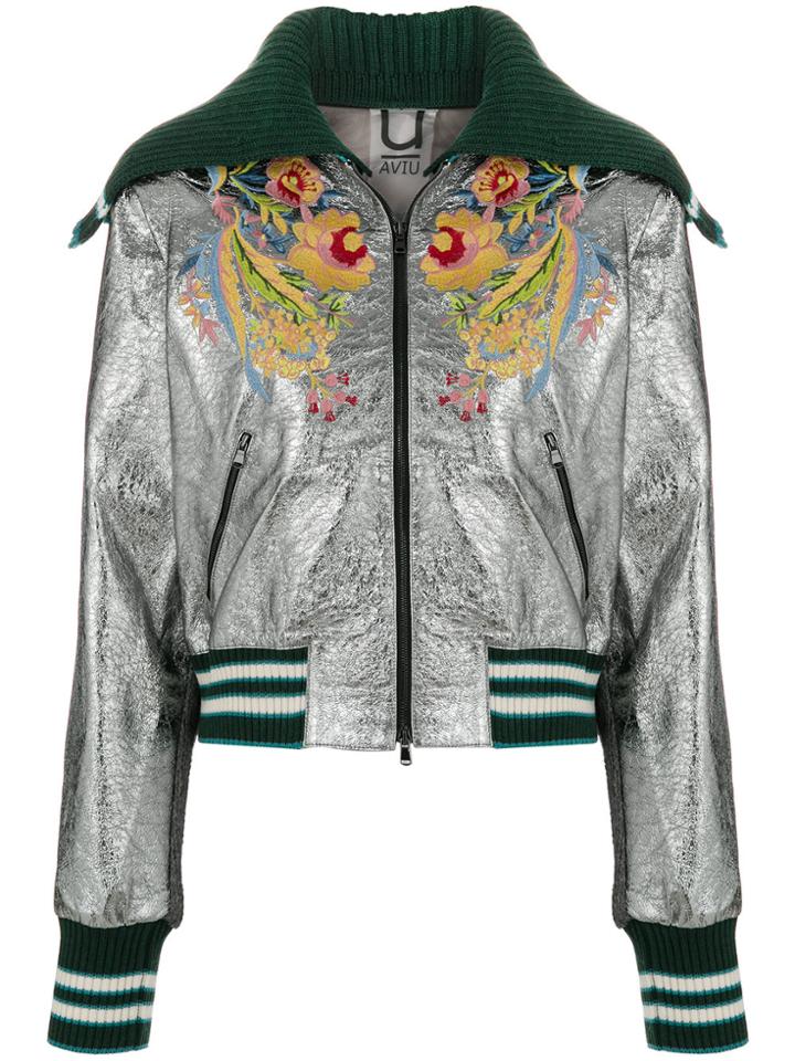 Aviù Sailor Collar Metallic Bomber