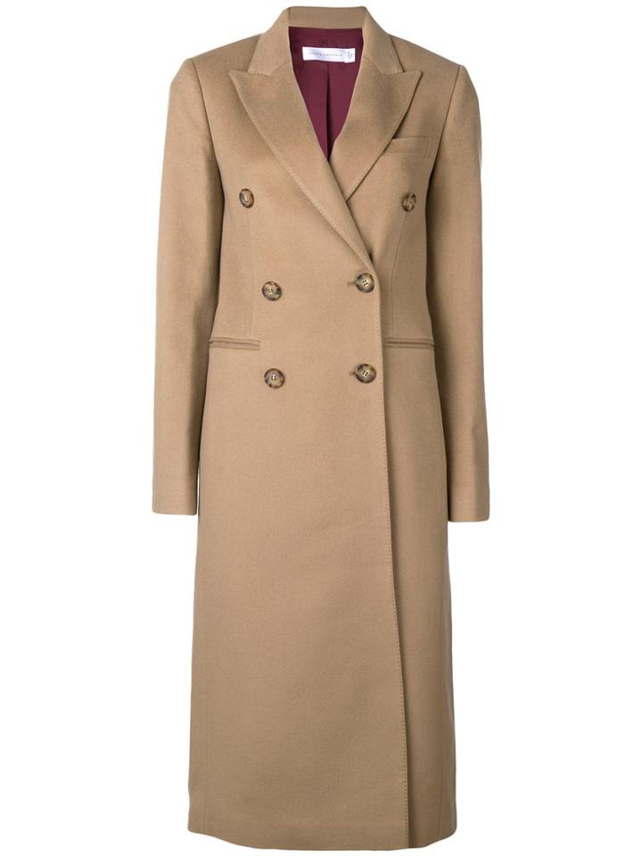 Victoria Beckham Tailored Double Breasted Coat - Nude & Neutrals