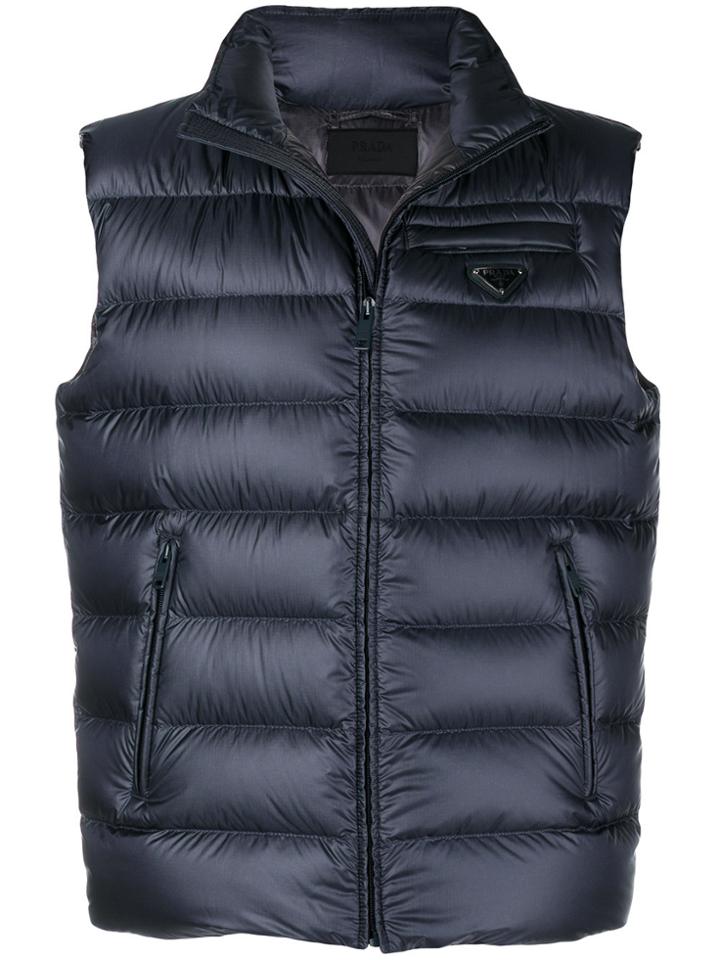 Prada Padded Vest - Blue