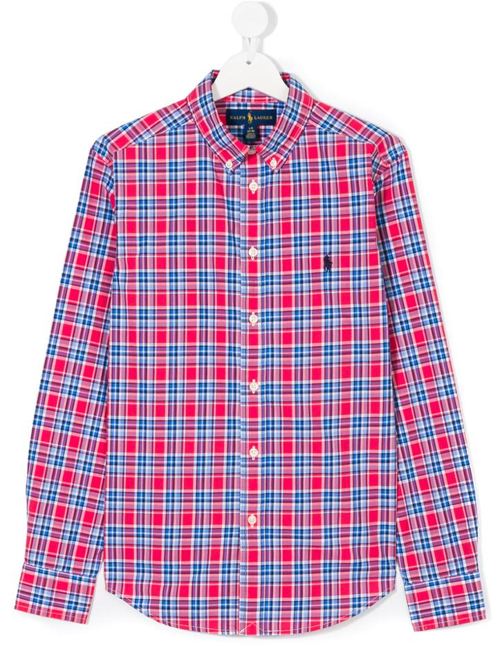 Ralph Lauren Kids Checked Button Down Shirt - Red