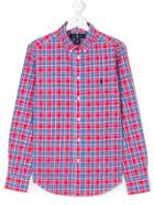 Ralph Lauren Kids Checked Button Down Shirt - Red