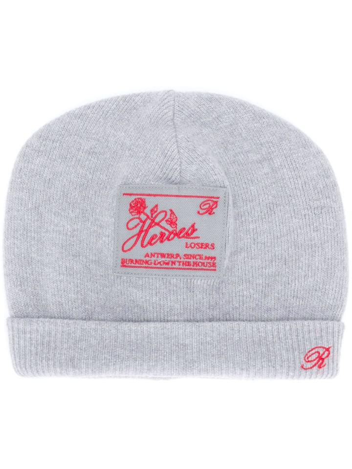 Raf Simons Heroes Patch Beanie - Grey