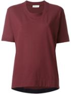 Zanone Collar Trim T-shirt, Women's, Size: Medium, Pink/purple, Cotton