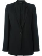 Ann Demeulemeester Single Button Blazer, Women's, Size: 40, Blue, Cotton/rayon/virgin Wool