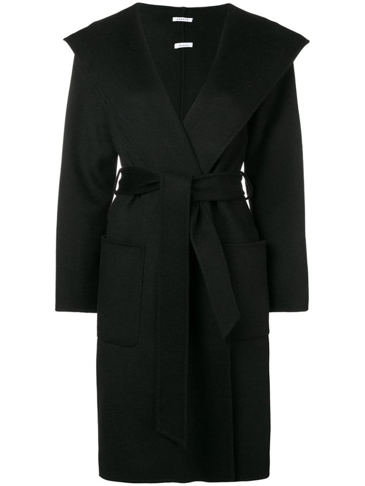 P.a.r.o.s.h. Hooded Midi Coat - Black
